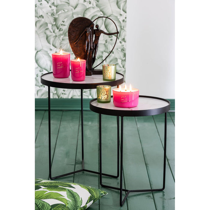 Lamp Wit Ijzer Rond 45 cm-Tafellampen-J-Line