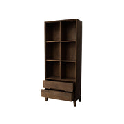 Boekenkast Cortez Mangohout Bruin 40x83x200 cm-Boekenkasten-Livingfurn