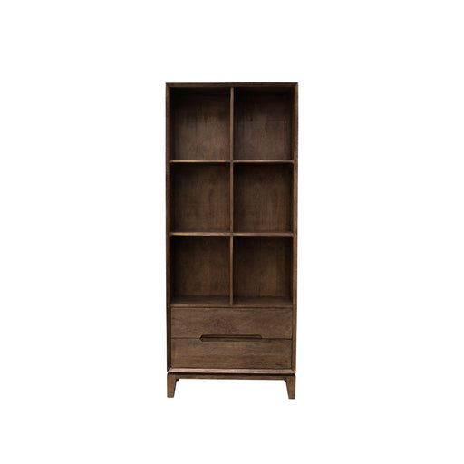 Boekenkast Cortez Mangohout Bruin 40x83x200 cm-Boekenkasten-Livingfurn