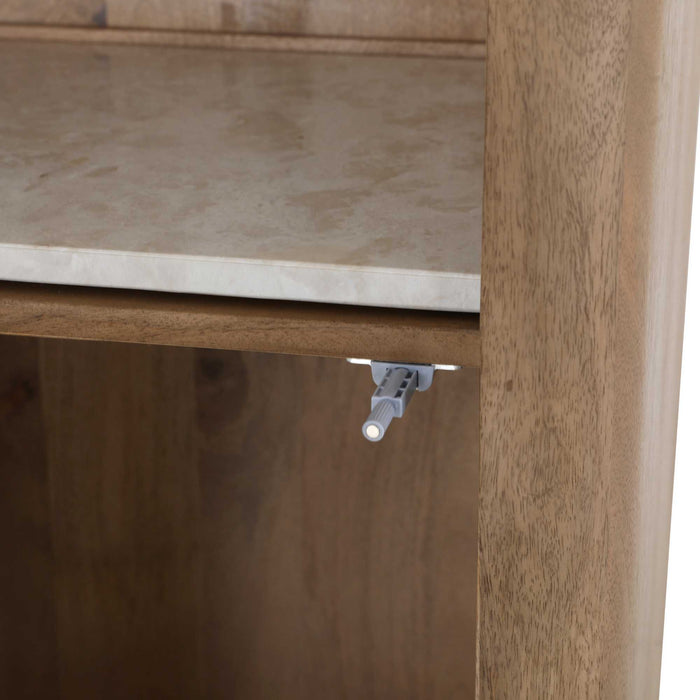 Boekenkast Dallas Naturel Mangohout 55 cm-Boekenkasten-Creating Home