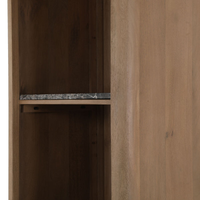 Boekenkast Dallas Naturel Mangohout 55 cm-Boekenkasten-Creating Home