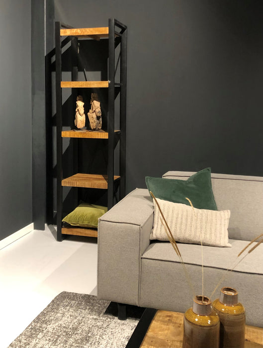 Boekenkast Nairobi Mangohout Naturel hout 55x40 cm-Boekenkasten-Livingfurn