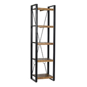 Boekenkast Nairobi Mangohout Naturel hout 55x40x200 cm 12406-Boekenkasten-Livingfurn