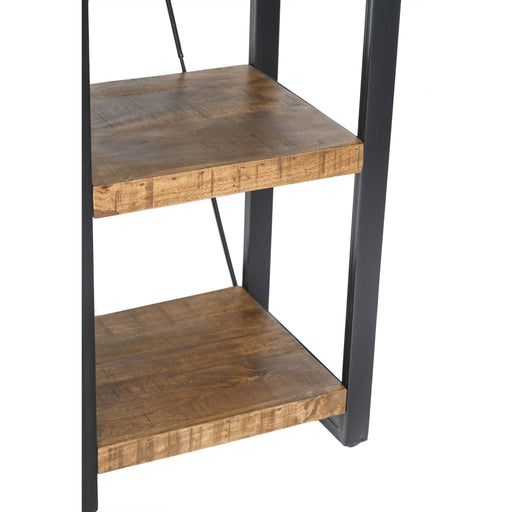 Boekenkast Nairobi Mangohout Naturel hout 55x40x200 cm-Boekenkasten-Livingfurn