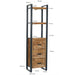 Boekenkast Nairobi Mangohout Naturel hout 55x40x200 cm-Boekenkasten-Livingfurn