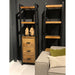 Boekenkast Nairobi Mangohout Naturel hout 55x40x200 cm-Boekenkasten-Livingfurn