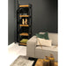 Boekenkast Nairobi Mangohout Naturel hout 55x40x200 cm-Boekenkasten-Livingfurn