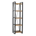Boekenkast Nairobi Mangohout Naturel hout 55x40x200 cm-Boekenkasten-Livingfurn