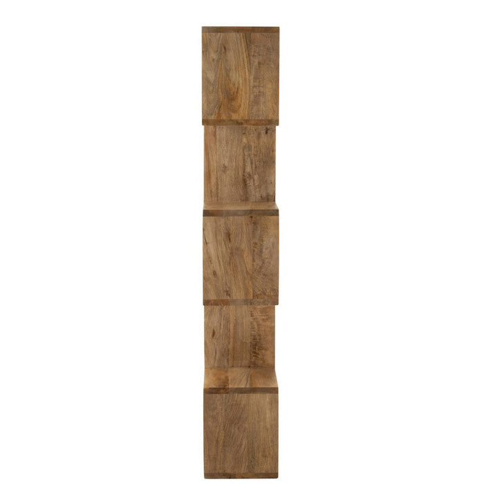 Boekenkast Naturel Mangohout hout 30x120 cm-Boekenkasten-J-Line