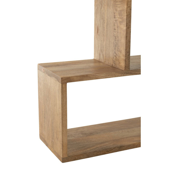 Boekenkast Naturel Mangohout hout 30x120 cm-Boekenkasten-J-Line