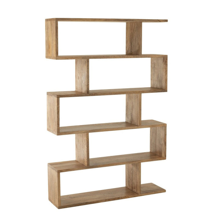 Boekenkast Naturel Mangohout hout 30x120 cm-Boekenkasten-J-Line