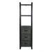 Boekenkast Norris Mangohout Zwart 55x40x200 cm 12409-Boekenkasten-Livingfurn