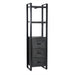 Boekenkast Norris Mangohout Zwart 55x40x200 cm 12409-Boekenkasten-Livingfurn