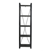 Boekenkast Norris Mangohout Zwart 55x40x200 cm 12440-Boekenkasten-Livingfurn