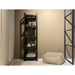 Boekenkast Norris Mangohout Zwart 55x40x200 cm-Boekenkasten-Livingfurn