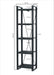 Boekenkast Norris Mangohout Zwart 55x40x200 cm-Boekenkasten-Livingfurn