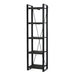 Boekenkast Norris Mangohout Zwart 55x40x200 cm-Boekenkasten-Livingfurn