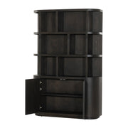 Boekenkast Novero Eikenhout fineer Bruin 145x40x220 cm-Boekenkasten-Livingfurn