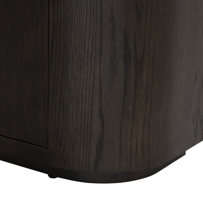 Boekenkast Novero Eikenhout fineer Bruin 145x40x220 cm-Boekenkasten-Livingfurn