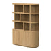Boekenkast Novero Eikenhout fineer Naturel hout 145x40x220 cm-Boekenkasten-Livingfurn
