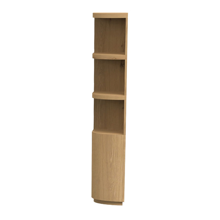 Boekenkast Novero Eikenhout fineer Naturel hout 145x40x220 cm-Boekenkasten-Livingfurn