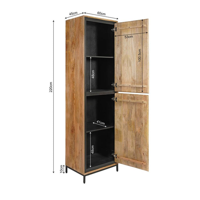 Boekenkast RichWood - 60 cm - Naturel - Metaal - STF-3507-Boekenkasten-Starfurn
