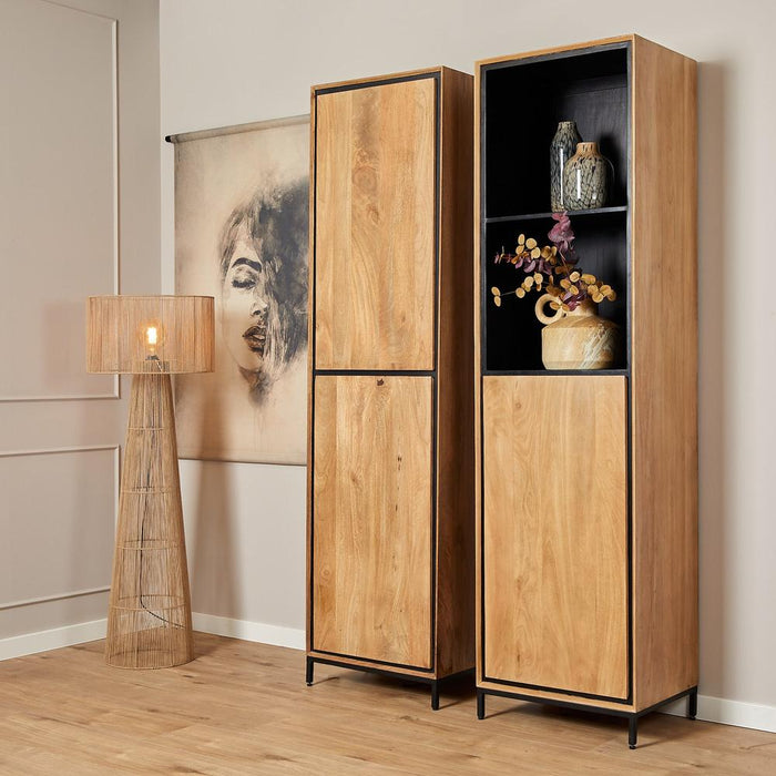 Boekenkast RichWood - 60 cm - Naturel - Metaal - STF-3507-Boekenkasten-Starfurn