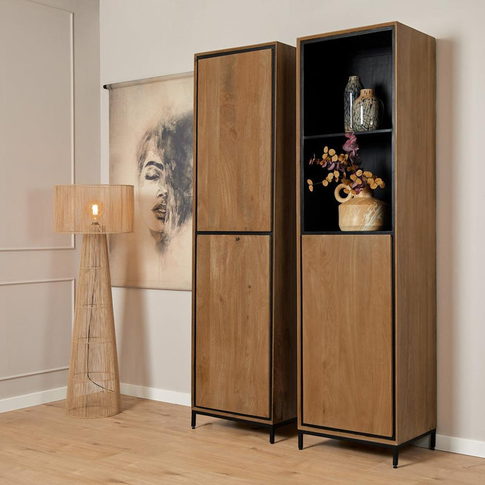 Boekenkast RichWood - 60 cm - Naturel - Metaal - STF-3507-Boekenkasten-Starfurn