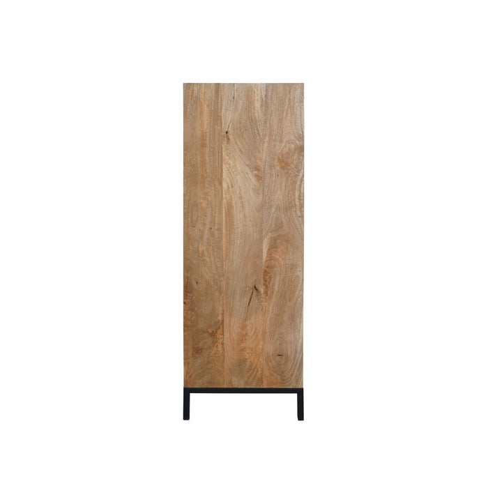 Boekenkast RichWood - 60 cm - Naturel - Metaal - STF-3510-Boekenkasten-Starfurn