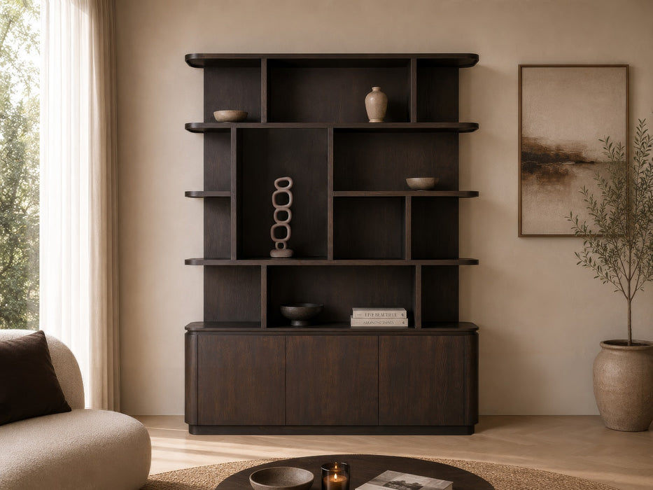Boekenkast Rivano Eikenhout Fineer Bruin 170cm