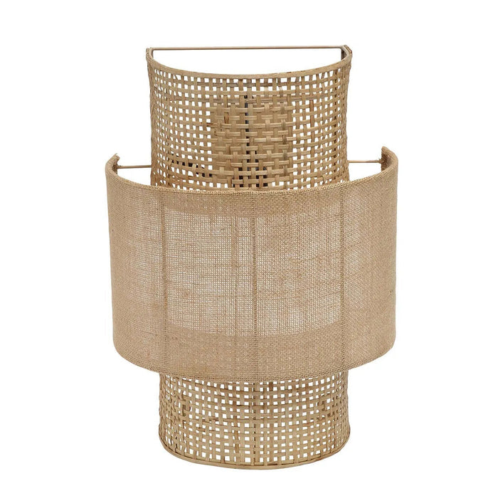 Bolly Jute Wandlamp - Naturel - M-Wandlampen-Bazar Bizar