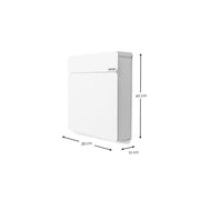 Brievenbus INBOX Staal Wit 39x11x40cm Spinder Design-Opbergdozen en manden-Spinder