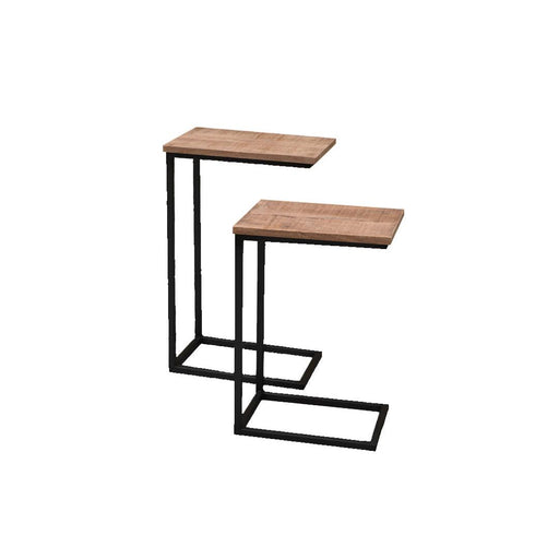 Brix 3-zitsbank Mangohout Naturel hout 40x27 cm-Bijzettafels-Livingfurn