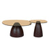 Brix Bijzettafel Glas Bruin 43 cm-Bijzettafels-Livingfurn