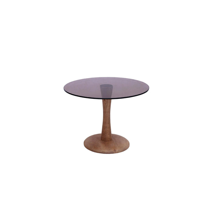 Brix Bijzettafel Glas Bruin 60 cm-Bijzettafels-Livingfurn