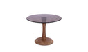 Brix Bijzettafel Glas Bruin 60 cm-Livingfurn