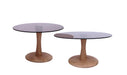 Brix Bijzettafel Glas Bruin 60 cm-Livingfurn