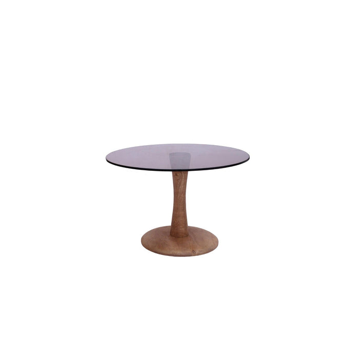 Brix Bijzettafel Glas Bruin 60 cm-Livingfurn
