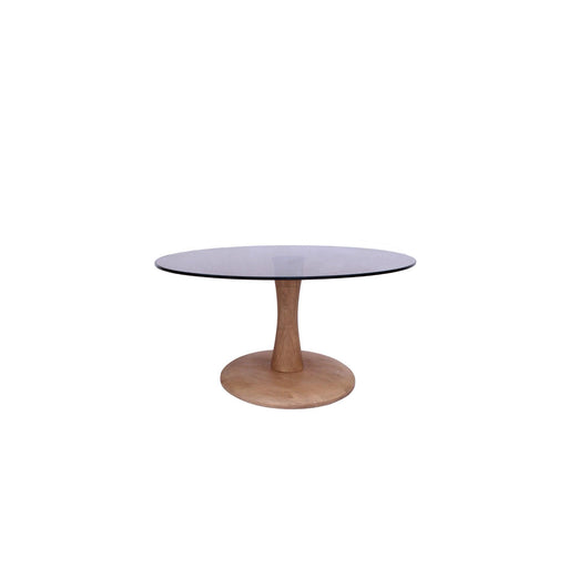 Brix Bijzettafel Glas Bruin 75 cm 75x75x30 cm-Bijzettafels-Livingfurn