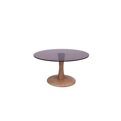 Brix Bijzettafel Glas Bruin 75 cm-Bijzettafels-Livingfurn