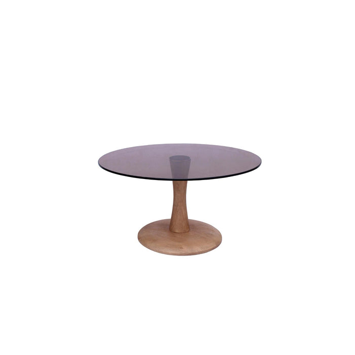 Brix Bijzettafel Glas Bruin 75 cm-Bijzettafels-Livingfurn