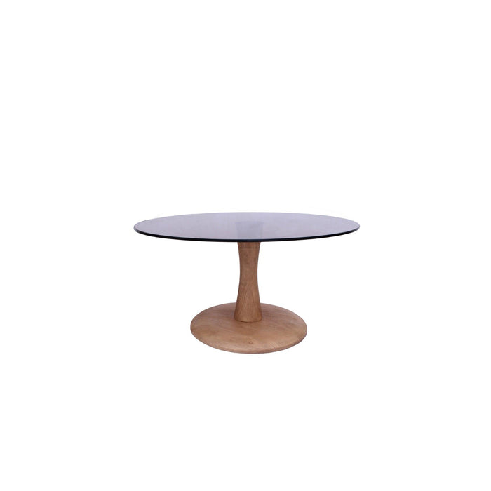 Brix Bijzettafel Glas Bruin 75 cm-Bijzettafels-Livingfurn
