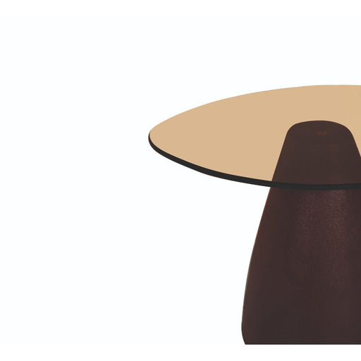Brix Bijzettafel Glas Rood 43 cm-Bijzettafels-Livingfurn