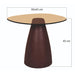 Brix Bijzettafel Glas Rood 43 cm-Bijzettafels-Livingfurn