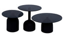 Brix Bijzettafel Glas Zwart 50 cm-Livingfurn