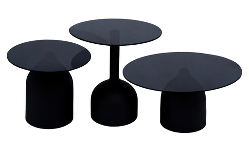 Brix Bijzettafel Glas Zwart 50 cm-Livingfurn