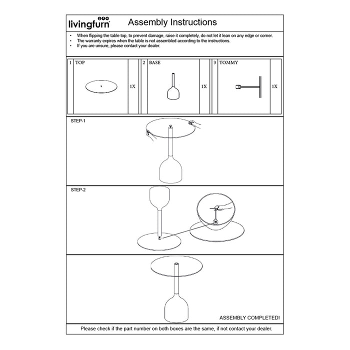 Brix Bijzettafel Glas Zwart 55 cm-Bijzettafels-Livingfurn