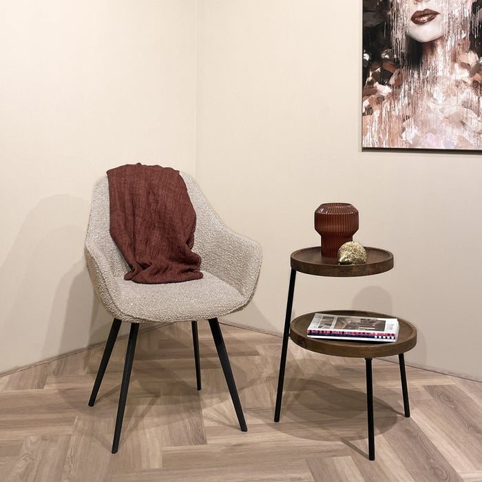 Brix Bijzettafel Mangohout Naturel hout 45 cm-Bijzettafels-Livingfurn