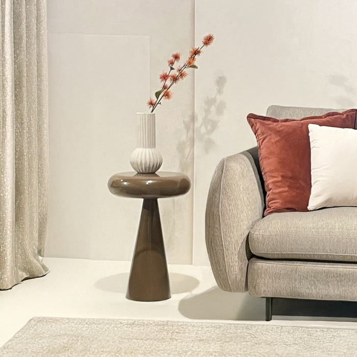Brix Bijzettafel Metaal Bruin 36 cm-Bijzettafels-Livingfurn
