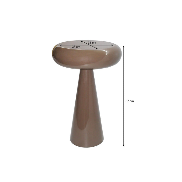 Brix Bijzettafel Metaal Bruin 36 cm-Bijzettafels-Livingfurn